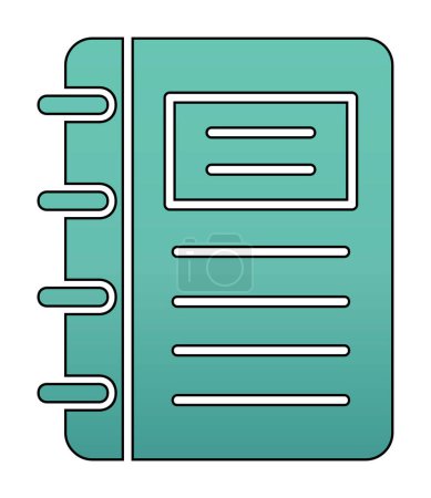 Illustration for Notebook web icon vector illustration - Royalty Free Image