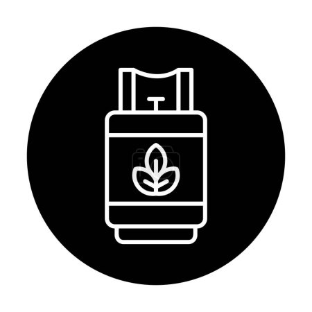 Téléchargez les illustrations : Illustration vectorielle d'icône de biogaz de production d'électricité - en licence libre de droit