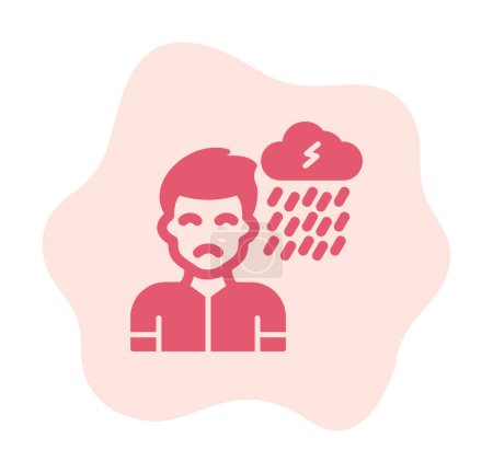Illustration for Depression concept icon vector illustration - Royalty Free Image