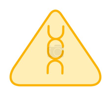 Illustration for Illustration of Carcinogen triangular sign vector icon - Royalty Free Image