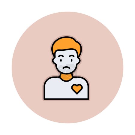 Illustration for Volunteer Man icon vector illustration - Royalty Free Image