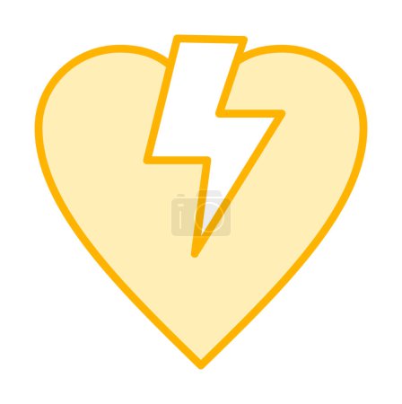 illustration vectorielle simple d'icône de coeur cassé plat