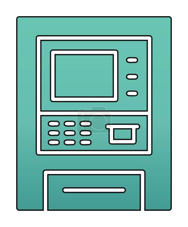 Illustration for Atm icon vector illustration - Royalty Free Image