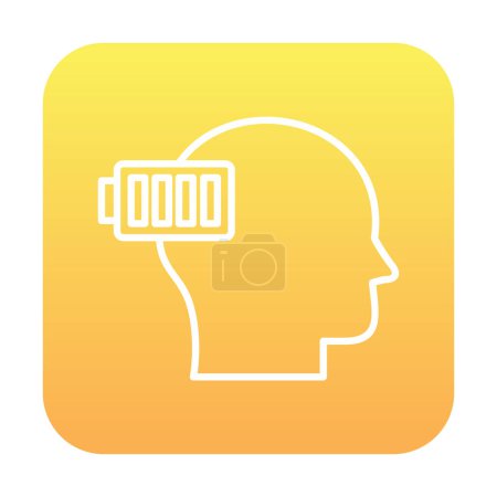 Illustration for Head battery icon vector illustration  design - Royalty Free Image