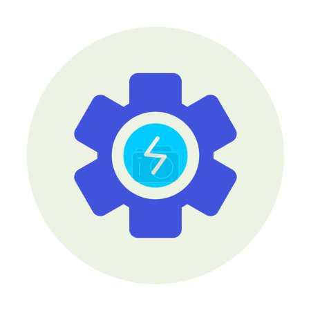 Illustration for Gear icon design, Energy renewable power supply and sustainable theme Vector illustration - Royalty Free Image