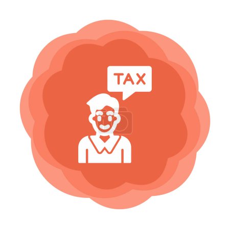 Illustration for Tax flat icon, vector illustration. - Royalty Free Image