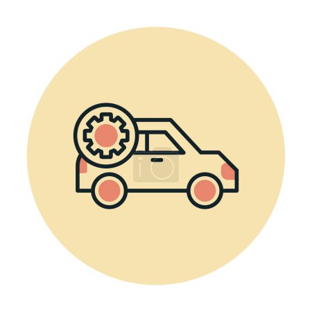 Ilustración de Icono de configuración del coche vector ilustración - Imagen libre de derechos