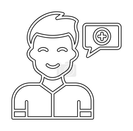 Illustration for Positive Thinking concept icon vector illustration - Royalty Free Image