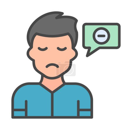 Negative Thinking concept icon vector illustration