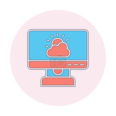 Illustration for Weather News icon, vector illustration - Royalty Free Image