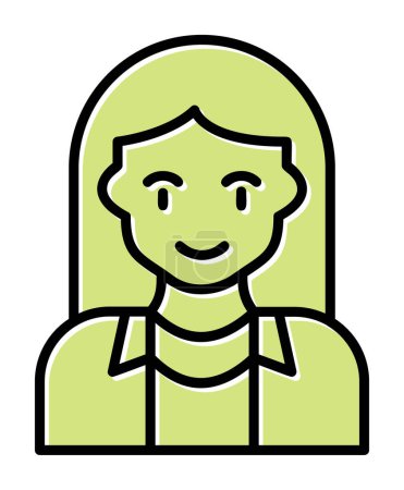 Illustration for Vector female Tourist avatar character - Royalty Free Image