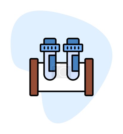 Illustration for Vector illustration of modern education icon. Test Tubes - Royalty Free Image