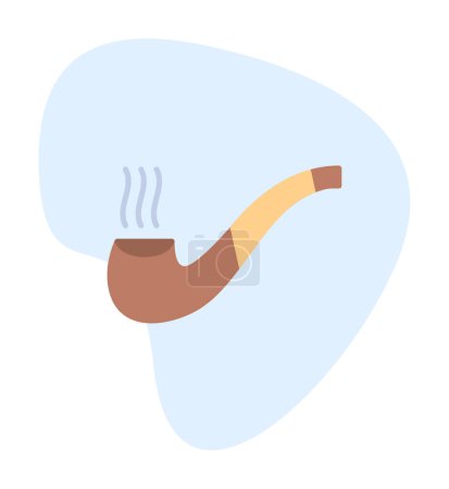 tobacco smoking pipe icon, vector illustration