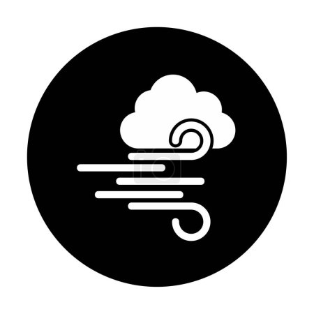 Ilustración de Icono de viento nublado, ilustración vectorial - Imagen libre de derechos
