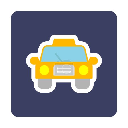 Photo for Simple taxi car icon, vector illustration - Royalty Free Image