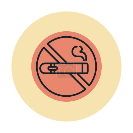 Illustration for Forbidden Cigar no smoking icon vector illustration design - Royalty Free Image