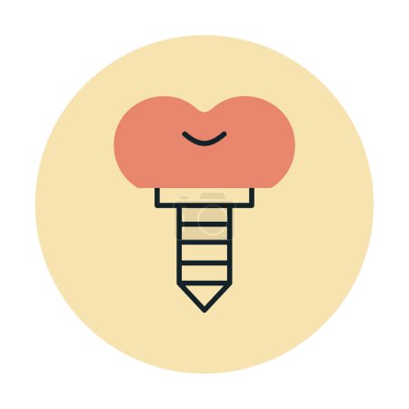 Illustration for Dental implant icon vector illustration - Royalty Free Image