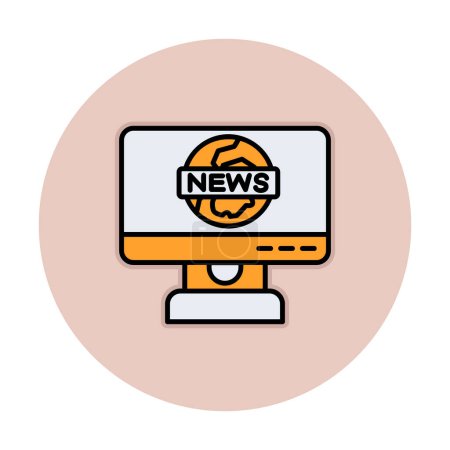 Illustration for News Report. web icon simple illustration - Royalty Free Image