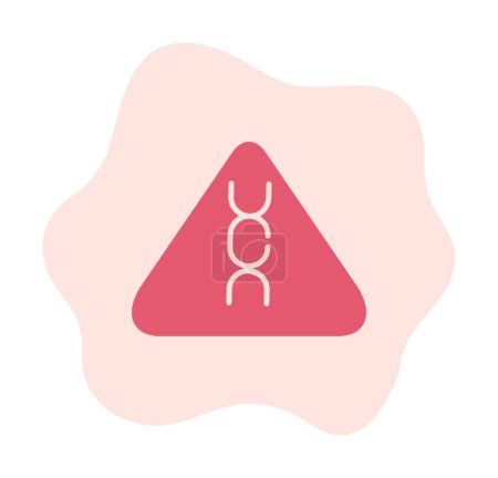 illustration of Carcinogen triangular sign vector icon 