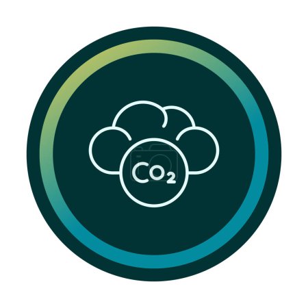 cloud with co 2 emissions icon  vector illustration 
