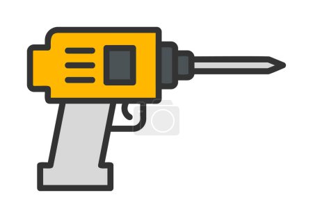 Illustration for Drill tool  icon vector illustration  design - Royalty Free Image