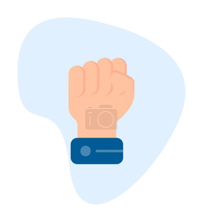 Illustration for Fist icon simple vector - Royalty Free Image
