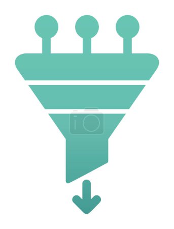 illustration vectorielle d'icône d'entonnoir plat 