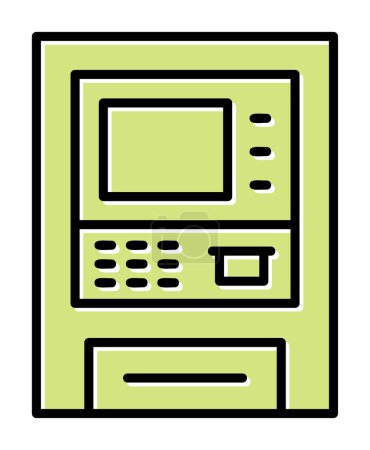 Illustration for Atm icon vector illustration - Royalty Free Image