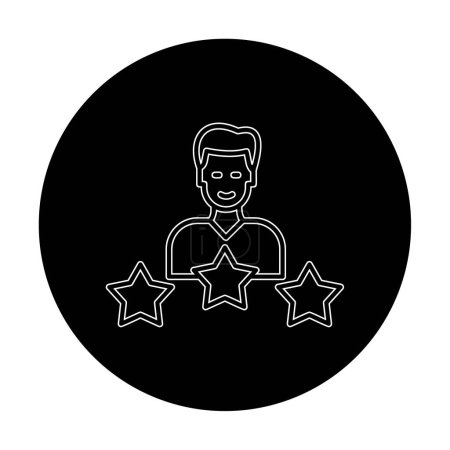 Illustration for Person with stars icon, vector illustration design - Royalty Free Image