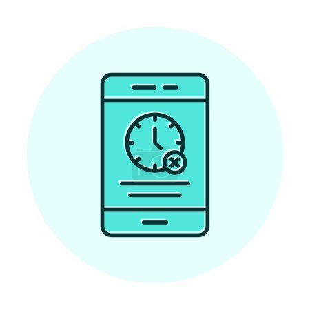 Téléchargez les illustrations : Pas de temps sur le vecteur icône smartphone isolé sur fond blanc pour la conception de votre web et application mobile, concept de logo de temps - en licence libre de droit