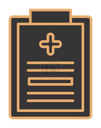 Ilustración de Icono de registros médicos. ilustración simple - Imagen libre de derechos