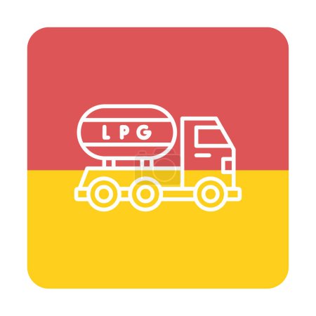 Illustration for Gas Truck icon vector illustration - Royalty Free Image