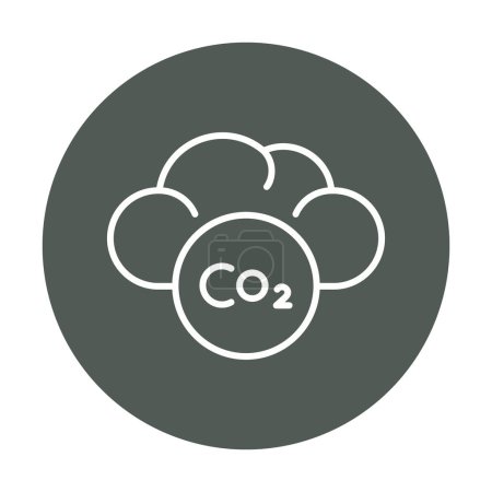 Illustration for Cloud with co 2 emissions icon  vector illustration - Royalty Free Image
