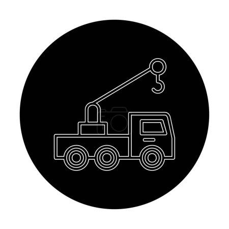 Ilustración de Grúa de elevación Camión icono vector ilustración - Imagen libre de derechos