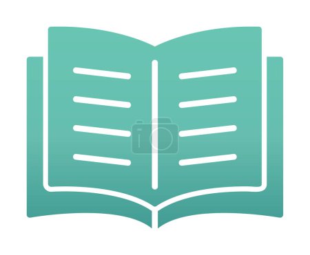 Illustration for Simple Open Book web icon  illustration - Royalty Free Image