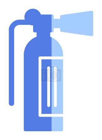 Ilustración de Plano extintor de incendios simple. vector icono web - Imagen libre de derechos