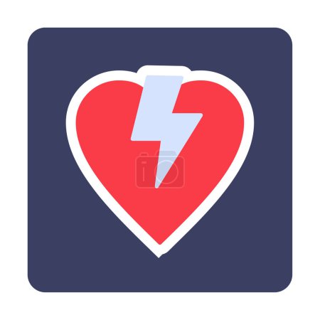 Ilustración de Ilustración de vector de icono de corazón roto plano simple - Imagen libre de derechos