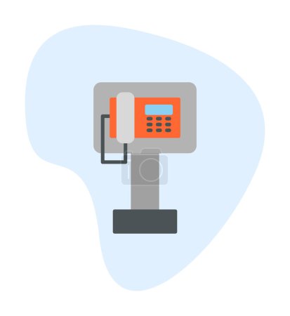 Illustration for Public Phone web icon, vector illustration - Royalty Free Image