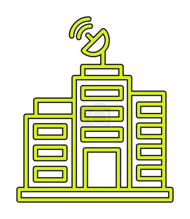 Illustration for Simple Building Network icon, vector illustration - Royalty Free Image