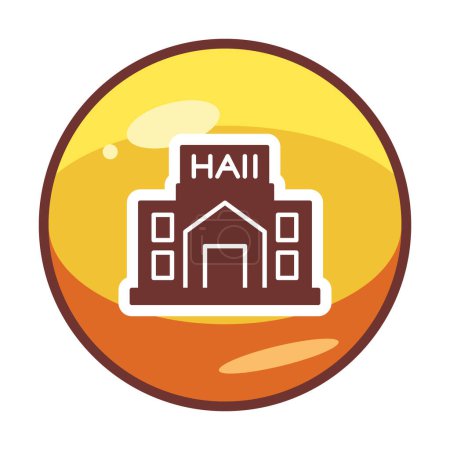 Illustration for City Hall building icon, vector illustration - Royalty Free Image