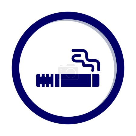 Ilustración de Cigarrillo icono plano, vector de ilustración - Imagen libre de derechos