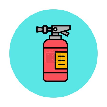 Illustration for Flat simple fire extinguisher. web icon vector - Royalty Free Image