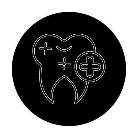 Ilustración de Icono de diente saludable, ilustración vectorial - Imagen libre de derechos