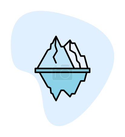 Téléchargez les illustrations : Iceberg icône vectorielle illustration isolée - en licence libre de droit
