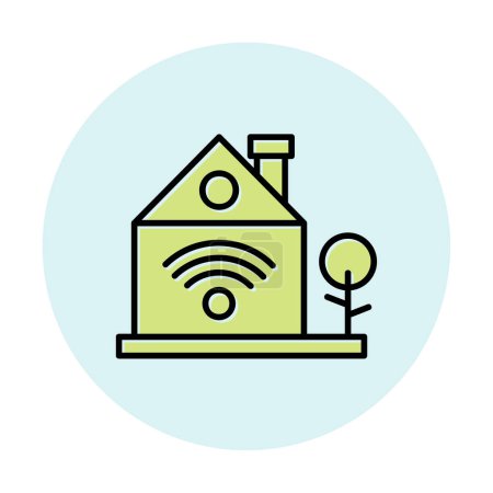 Illustration for Smart Home colored vector icon - Royalty Free Image