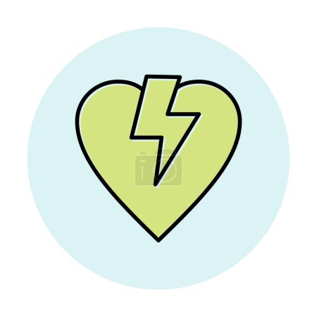 Illustration for Simple flat Broken Heart  icon vector illustration - Royalty Free Image