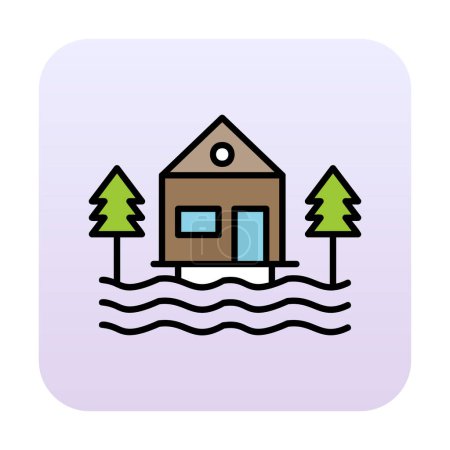 Ilustración de Ilustración vectorial de un icono de Resort - Imagen libre de derechos