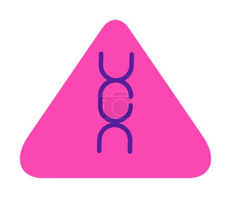 Téléchargez les illustrations : Illustration de l'icône vectorielle de signe triangulaire cancérogène - en licence libre de droit