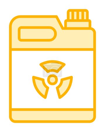 Illustration for Toxic waste canister icon in trendy design style - Royalty Free Image