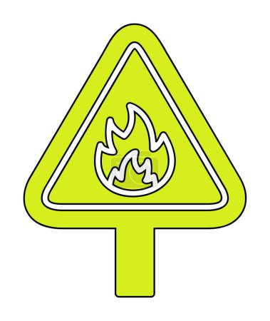 Illustration for Flat Flammable sign icon, vector illustration - Royalty Free Image